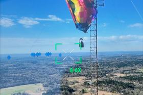 drone image hot air balloon