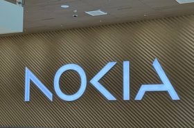 Nokia logo on display at its Oulu campus