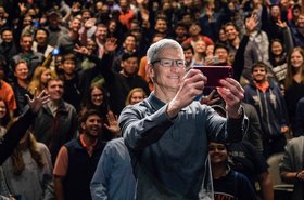 Tim Cook is happy